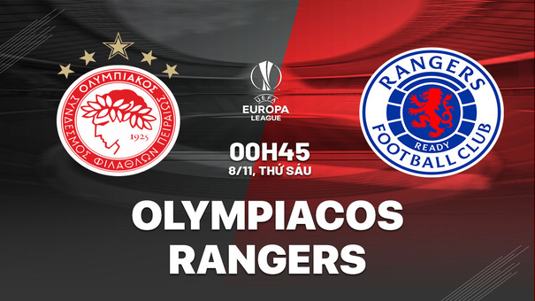 Nhận định bóng đá Olympiacos vs Rangers 0h45 ngày 8/11 (Europa League 2024/25). Hãy đến SHBET thể thao trực tuyến.